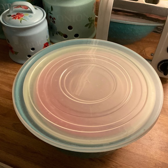 EUC Pioneer Woman Retired “Fleur” 6-pc Nesting Mixing Bowl Set with Lids - Picture 2 of 9